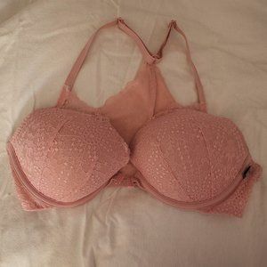 lace pink push up bralette
